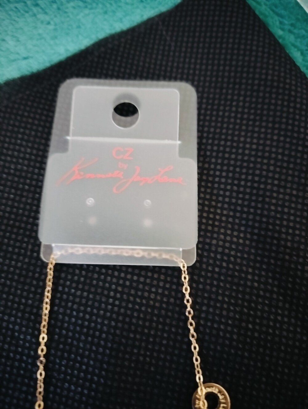 NWT CZ by Kenneth Jay Lane Gold-Tone Cubic Zirconia Station Necklace - Picture 4 of 8